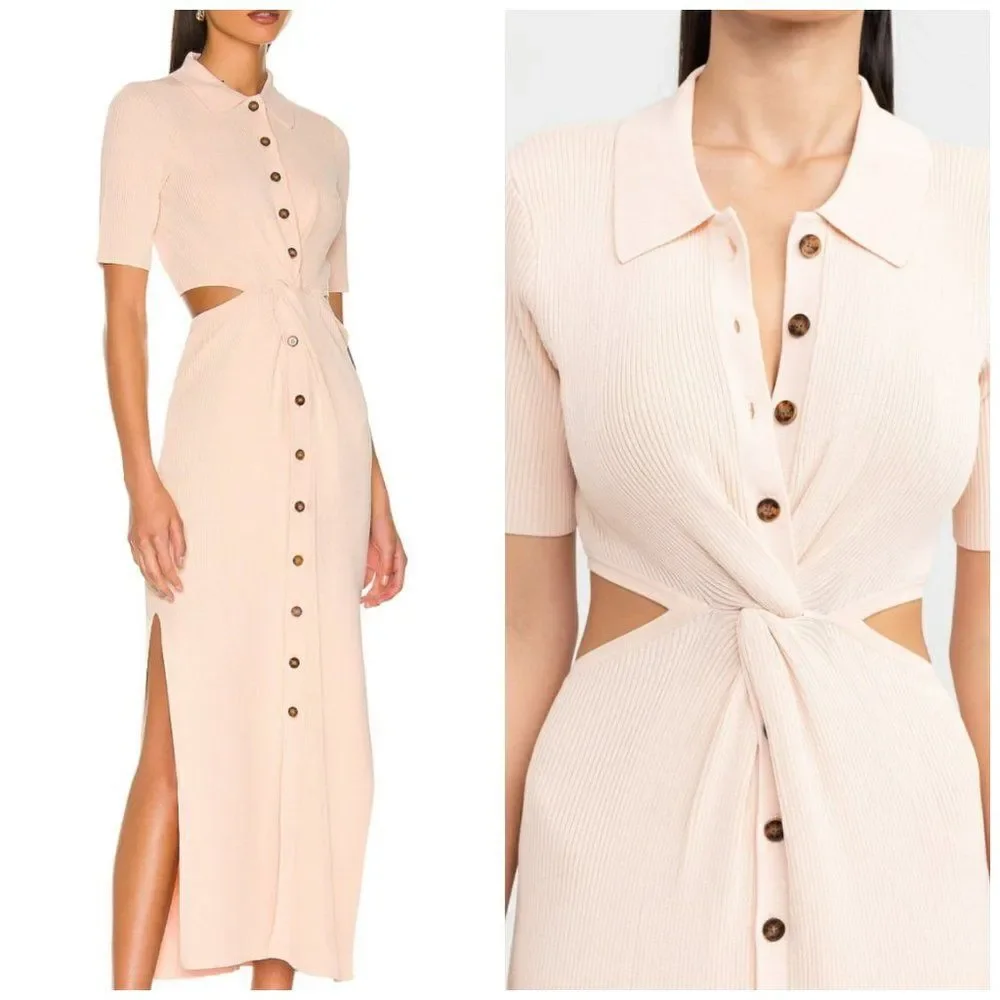 Significant Other Delta Knit Dress in Apricot - Picture 2 of 11